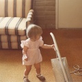 Bethany vacuuming